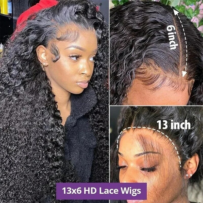 Wulala Deep Wave 13x6 Hd Lace Front Wig 13x4 360 Curly Water Wave Human Hair Wigs For Women 4x4 5x5 Pre Plucked Lace Frontal Wig