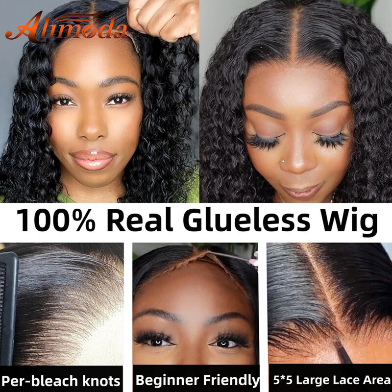 Glueless Wigs Deep Wave 5x5 HD Lace Closure Wig Pre Plucked 13x6 Lace Frontal Wigs For Women 13x4 HD Lace Front Human Hair Wigs