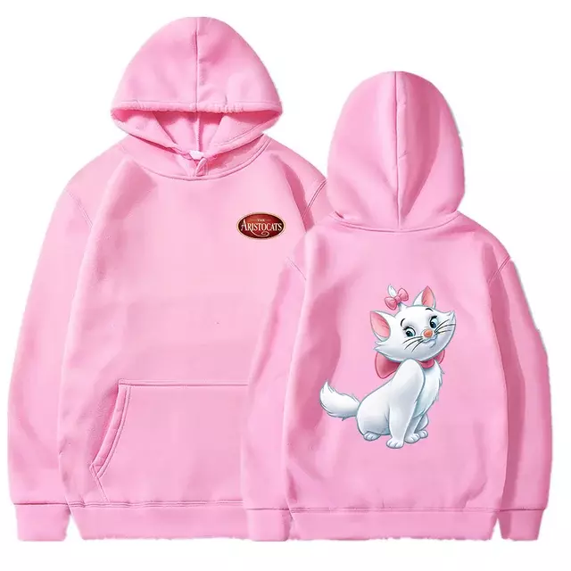 Disney die Aristocats Marie Cat dünne Hoodie Sweatshirts Männer Frauen Herbst lässig Pullover Jungen Mädchen Harajuku Streetwear Hoodies