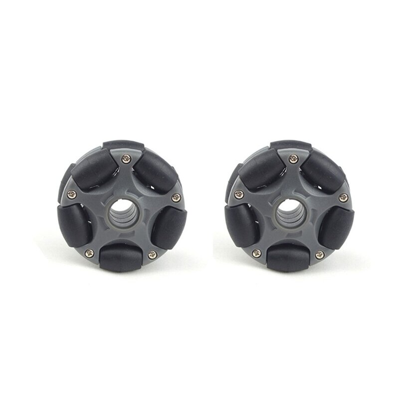 2 buah 58mm plastik Omni Wheel untuk Kit Robot Servo Motor Omni Wheel 14135
