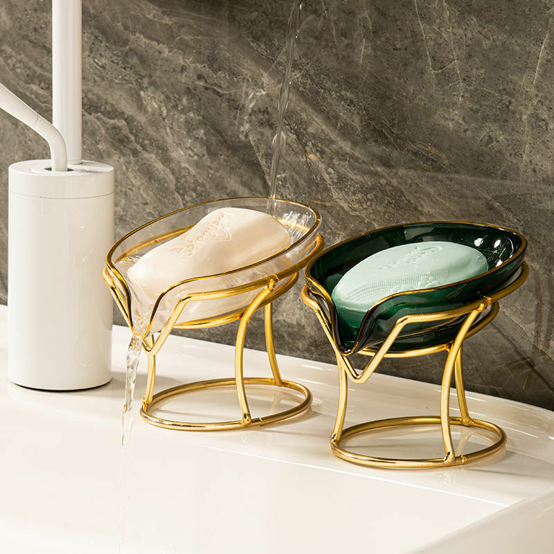 1PC 2022 New Light Luxury Style portasapone creativo bagno wc scarico domestico portasapone perforato senza vassoio portasapone