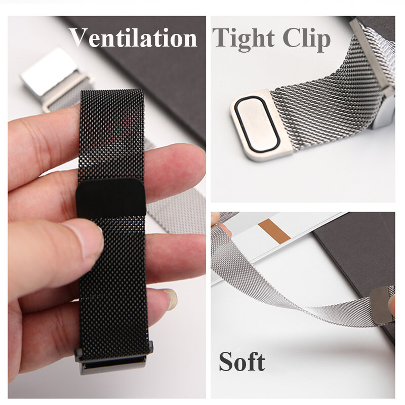 Metal Strap For Xiaomi Mi Watch Lite Band Redmi Watch 2 3 Active With Case Protector Bumper Magnetic Loop Replacement Bracelet