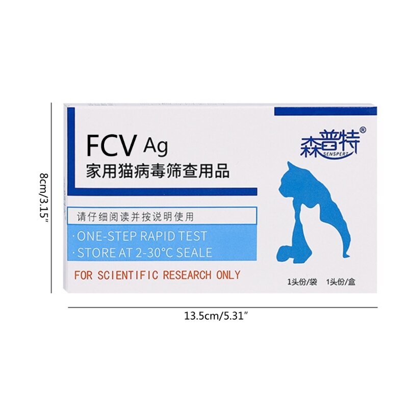 Kertas deteksi penyakit parvovus anjing kucing, kartu deteksi distremper parvovvirus hewan peliharaan CDV FPV CPV CCV Strip uji anjing deteksi kesehatan rumah