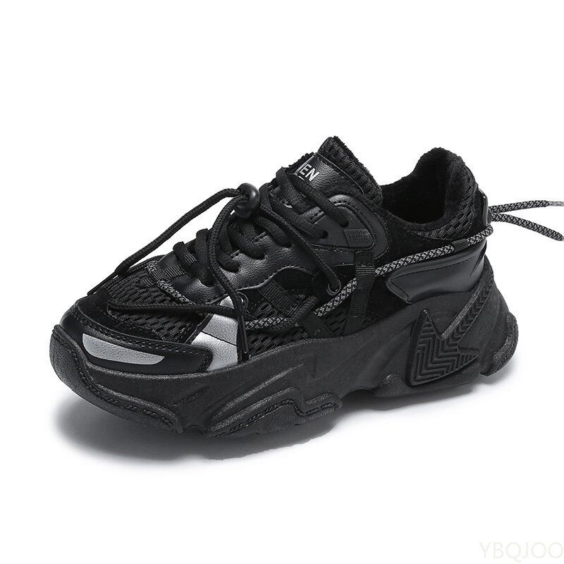 Sneakers Platform Pria Baru Musim Gugur 2022 Sepatu Ayah Renda Kasual Bersirkulasi Jaring Trendi Sepatu Lari Pria Sepatu Hombre Zapatillas