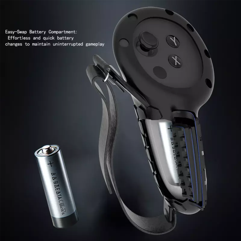Casing penutup pengontrol silikon 10-in-1 untuk Meta Quest 3 Headset VR pelindung pegangan dengan perlindungan baterai