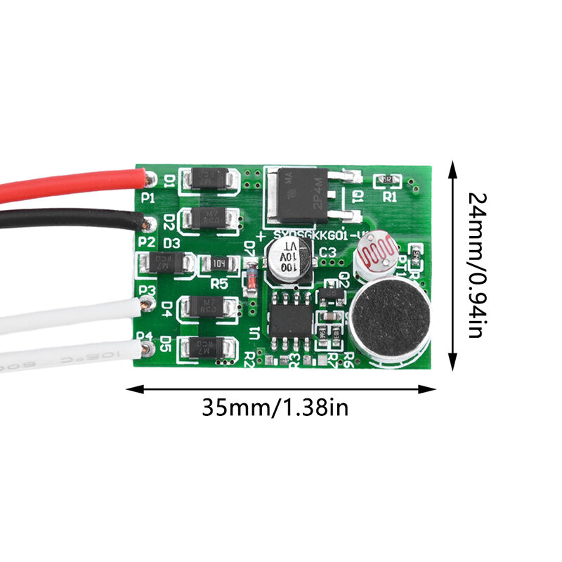 Interruptor automático do atraso do controle da luz sonora Sensor fotoelétrico Detector de controle de voz do módulo AC 220V 60W