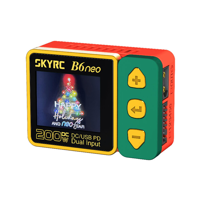 2023 SkyRC B6neo Smart Charger DC 200W PD 80W Battery Balance Charger SK-100198 B6 neo Xmas tree version