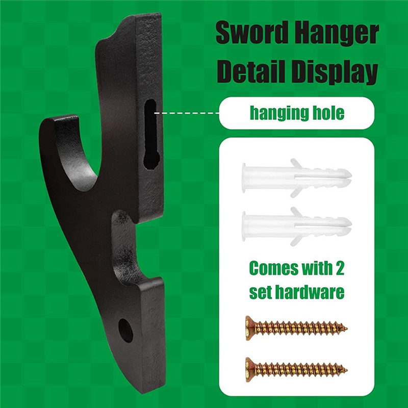 Schwert Wand halterung 2/Set 1-stufiger Haken Katana Halter verstellbarer Display Kleiderbügel für Samurais chwert Tanto Rapier Cosplay Rack