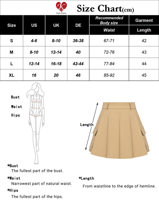 Women Pleated Skirt With Pockets High Waist Mid-Thigh Length Summer Casual Fashion Lady Temperament A-Line Skirt Stylish
