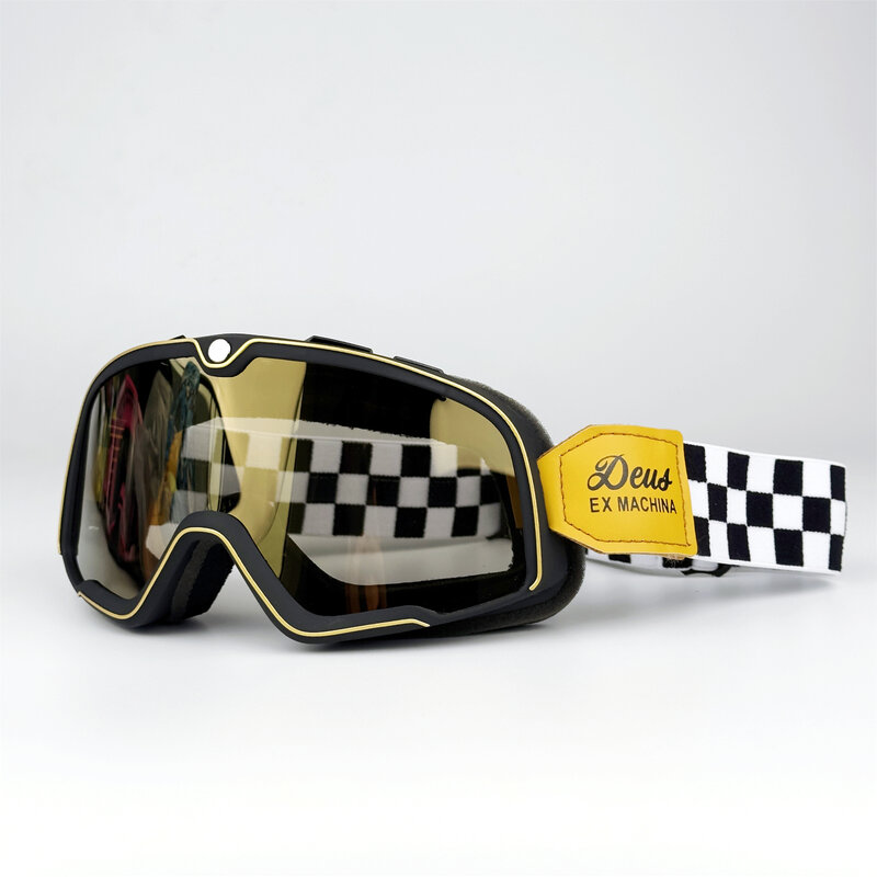 Occhiali da moto retrò occhiali da sci occhiali da sole da Motocross all'aperto casco da corsa Cafe Racing Mountain Bike ATV