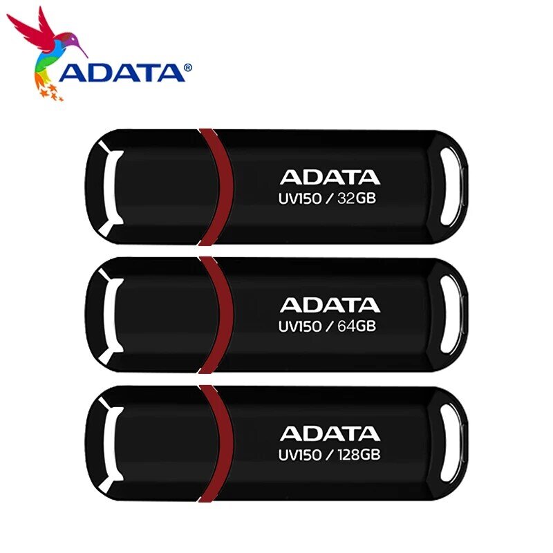 ADATA-unidad Flash USB, Pendrive 128 Original, UV150, 16gb, 32gb, 64gb, 256gb, 100% gb, USB3.2, se aplica a todos los dispositivos de USB-A