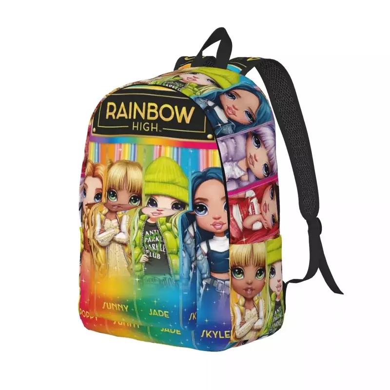 Zaino alto arcobaleno medio liceo studente Bookbag adolescenti Daypack Travel