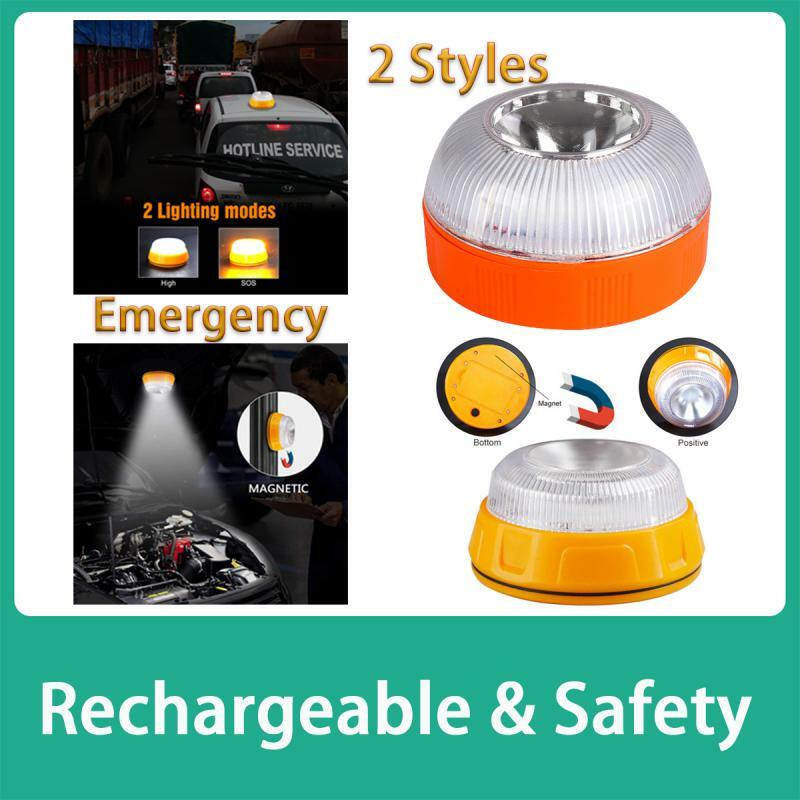 Rechargeable Car Emergency Light V16 Flashlight Magnetic Induction Strobe Light Road Accident Lamp Beacon Car Safety Accessory
