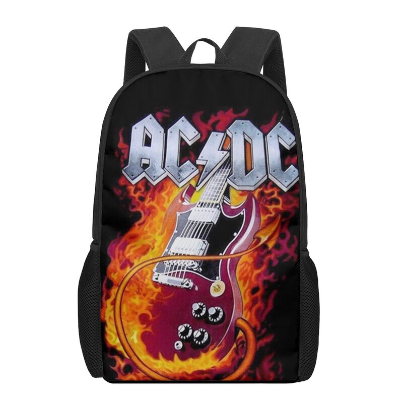 AC DC band 3D Print szkolny plecak dla chłopców dziewcząt nastolatek książka dla dzieci torba na co dzień torby na ramię 16 Cal tornister Mochila