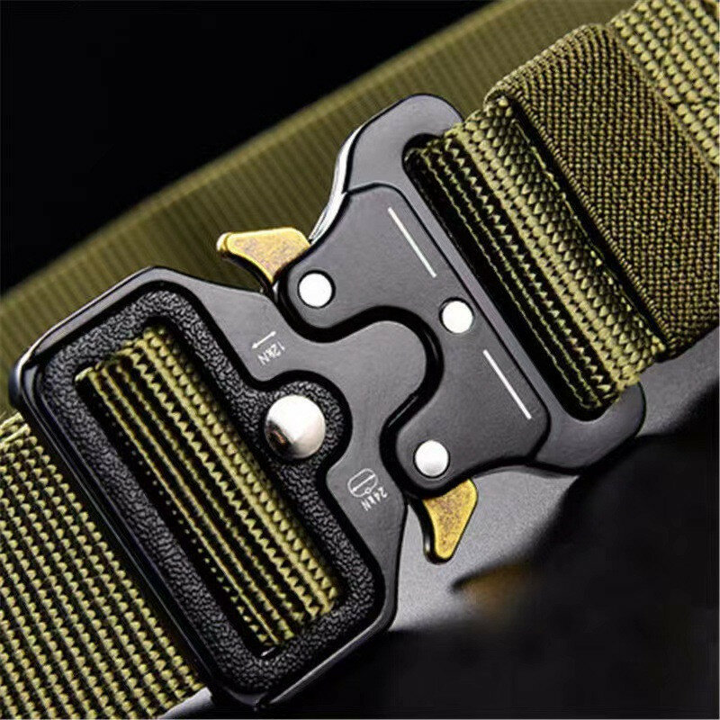 Plus Size 150 170cm Men's Belt Army Outdoor Hunting Tactical Multi Function Combat Survival Marine Corps Canvas Nylon Belts 2023
