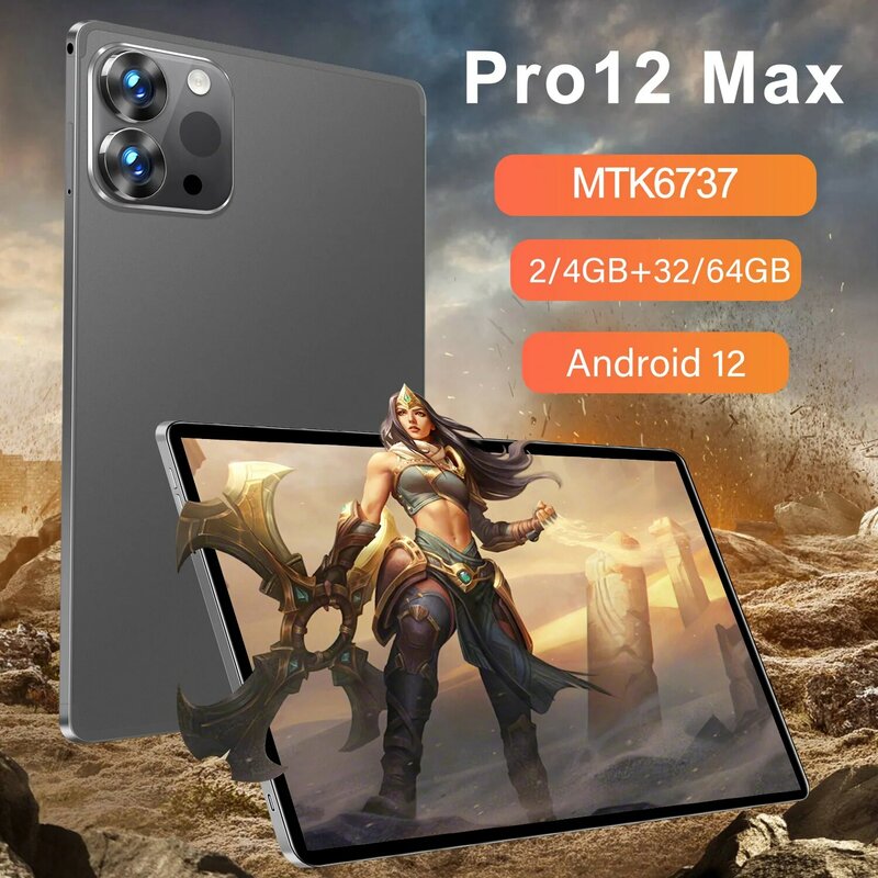 แท็บเล็ต Pro12สูงสุดของแท้ทั่วโลกสมาร์ทโฟนแอนดรอยด์ GPU Quad Core 10.1นิ้วกล้อง HD คู่ WIFI แท็บเล็ตสำหรับการศึกษา