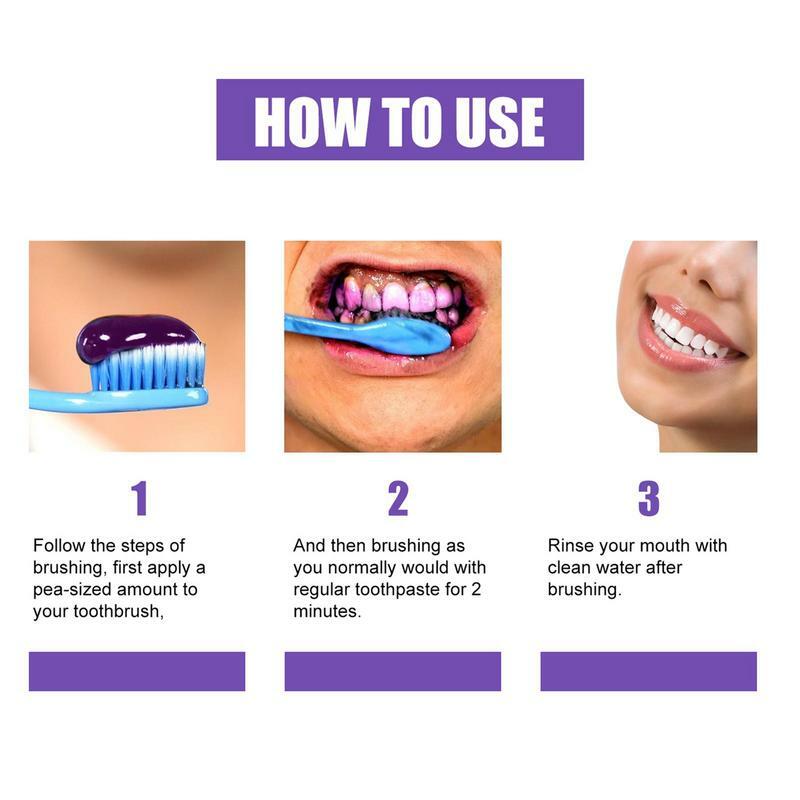 Pasta gigi pemutih gigi, pasta gigi pembersih gigi mengurangi kuning pemutih gigi korektor warna gigi 30ml