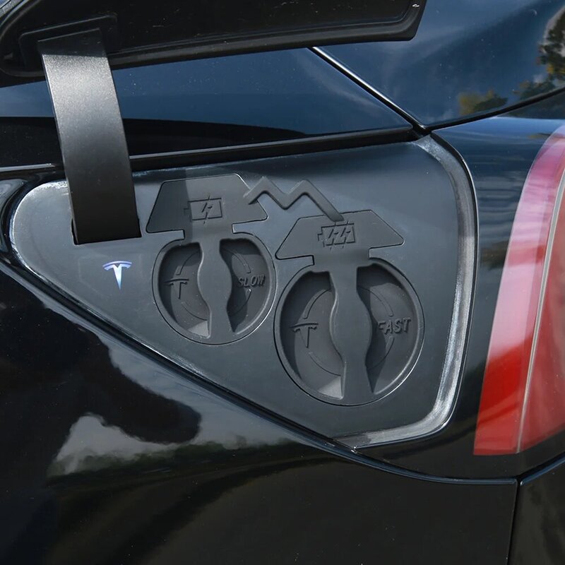 새로운 자동차 충전 포트 실리콘 먼지 플러그 방수 보호 연결 커버 테슬라 모델 3 Y 2017-2021 용 자동차 액세서리