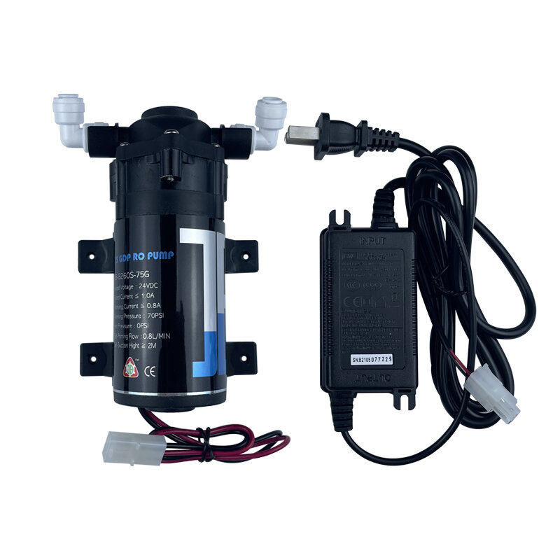 RO 24V 75GPD น้ำ Booster เงียบปั๊มย้อนกลับ Osmosis ระบบความดันเพิ่มปั๊ม