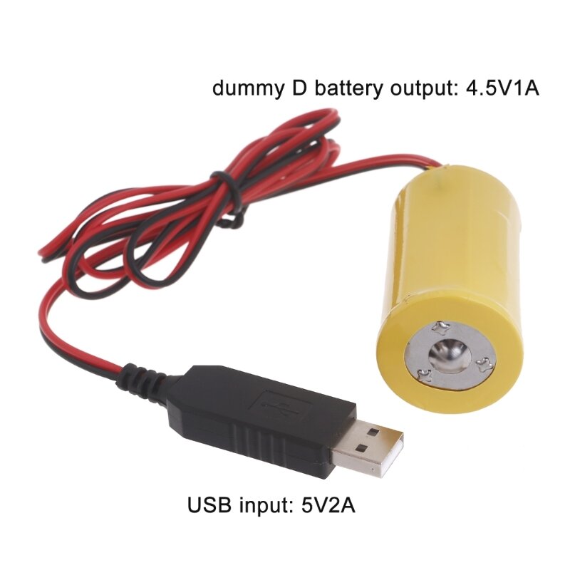 USB から 4.5V LR20 D セルバッテリーエリミネーター、自転車ライトおよび電子機器用