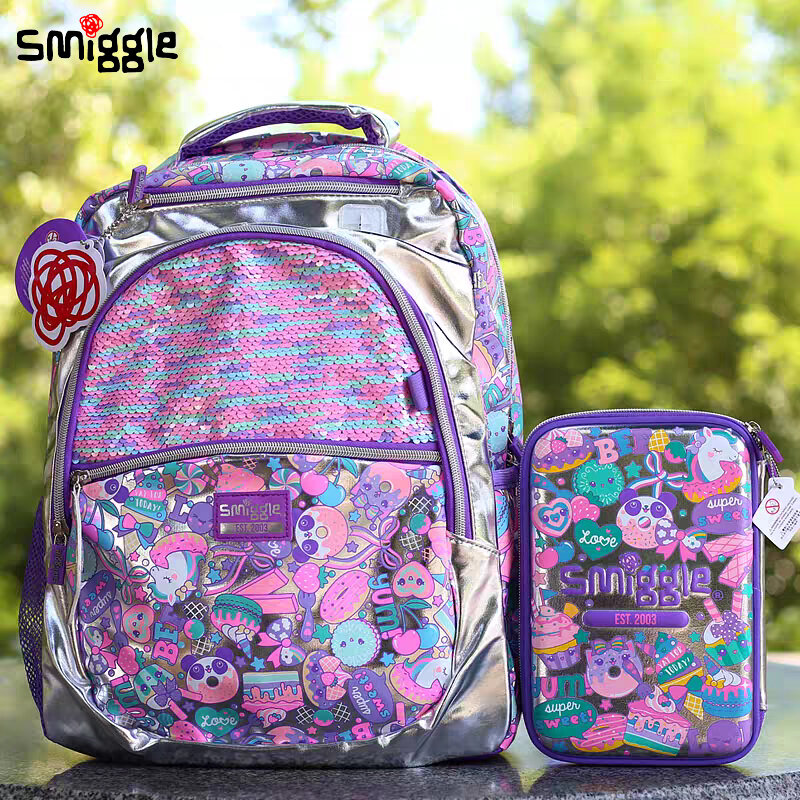 Genuine Australian Smiggle Backpack 16th Anniversary Edition Children Stationery Pen Case Backpack Lunch Bag Student Gift