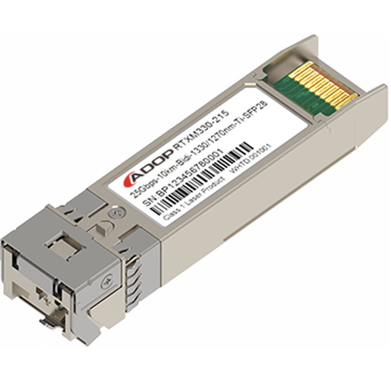 Adop สำหรับ Cisco SFP-25GBX-U-10ตัวรับส่งสัญญาณ25GBase SFP28 1270nm-TX/1330nm-RX 10กม. Dom SIMPLEX LC SMF โมดูลตัวรับส่งสัญญาณแสง