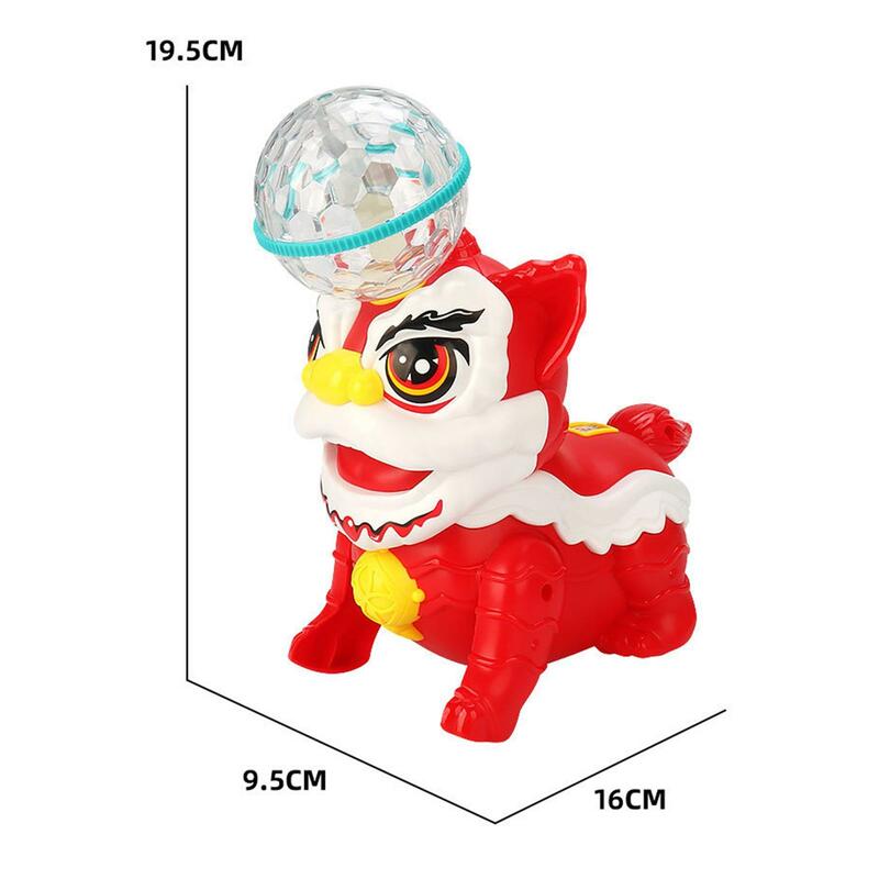 Electric Dancing Lion Chinese Theme Development with Music and Colorful Lights for Birthday Festivals Holiday Christmas Present