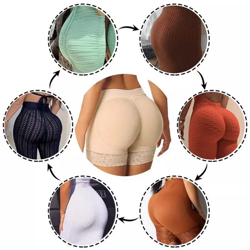 Women Butt Lifter Panty Fake Buttock Body Shaper Padded Underwear Lady Lift Bum High Waist Tummy Control Hip Panties