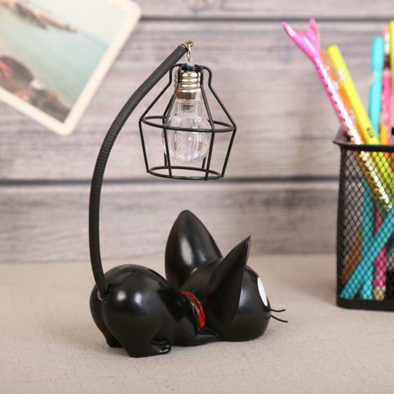 Veilleuse LED chat mignon, lampe de bureau créative, résine décorative pour la maison, ornement de bureau, chambre d'enfant, table de chevet, 1 pièce, 2 pièces, 3 pièces