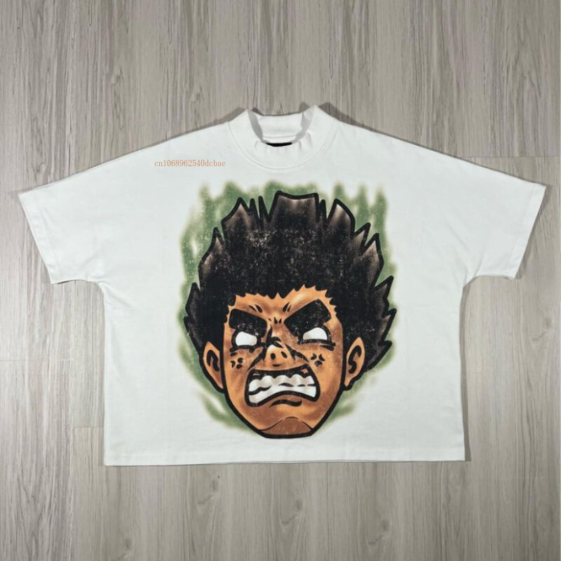 Camiseta blanca de algodón para hombre y mujer, camisa de manga corta con diseño impreso de Iconos Grandes, moda urbana informal