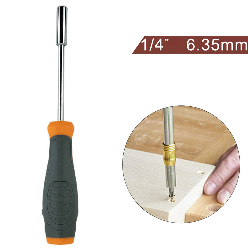 Conjunto de chave de fenda magnética multifunções, Hex Screw Bit Socket Handle, Ferramentas de reparo manual, Precision Household Hand Tool, 6.35mm