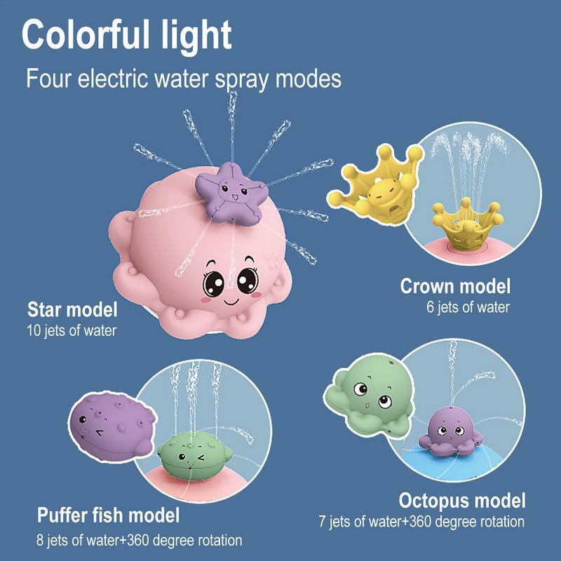 Baby Bath Toys Sensory Cartoon Water Toys Luminous Squirter Toys Baby Toys Whale For Baby Boys And Girls In Beach Swimming Pool
