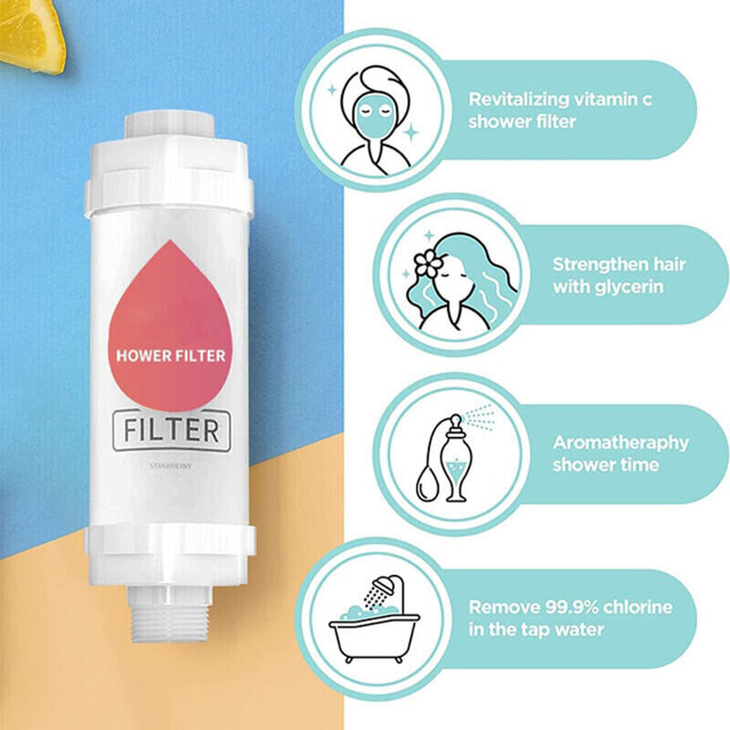 Shower Head Filter Scented Bathing Shower Filter Water Softener Bathroom Accessories Improve Hair/Skin