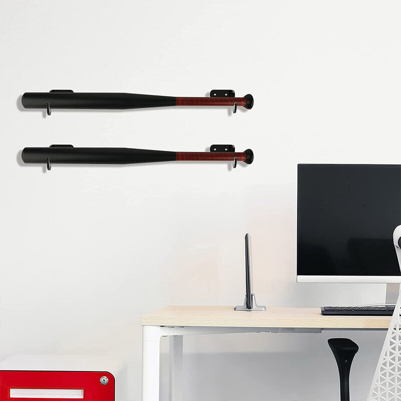 2 Paar Tennis Stick Hanger Display Stand Veilige Structuur Muurbeugel