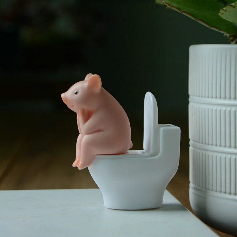 귀여운 돼지 집 장식 PVC 모델 장식, 미니 카와이