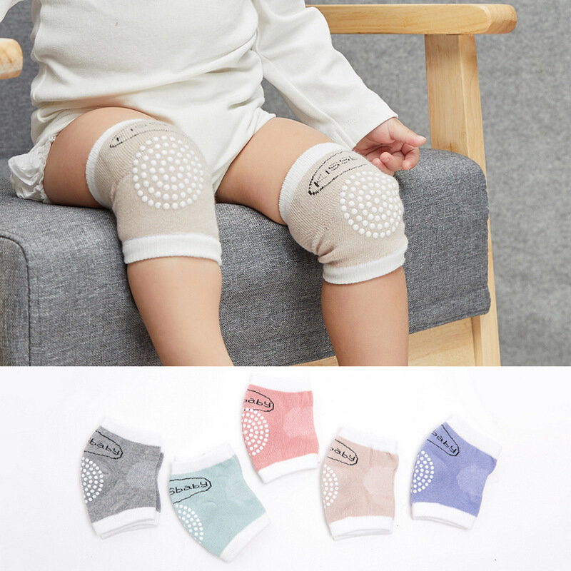 Baby Kids Smile Knee Pad Infant Toddler Cotton Crawling Elbow Protector Safety Cushion Kneepad Leg Warmer Girls Boys Accessories