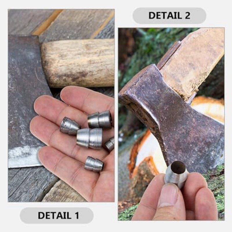 20 pezzi manico di sicurezza cunei accessori per maniglie maniglie in ferro cunei per spaccare cunei con manico conico per mazza da martello da carpentiere