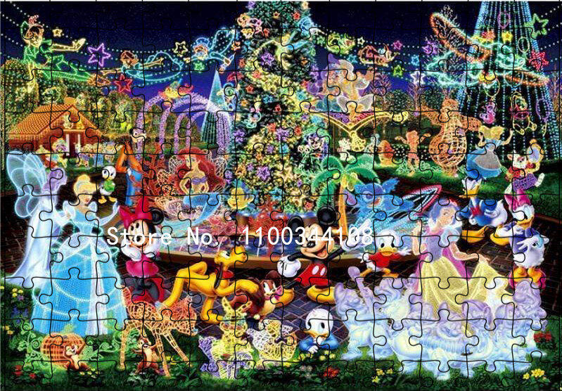 Puzzle di personaggi dei cartoni animati Disney 300/500/1000 pezzi giocattoli educativi decompressione per adulti puzzle creativi fai da te regalo per bambini