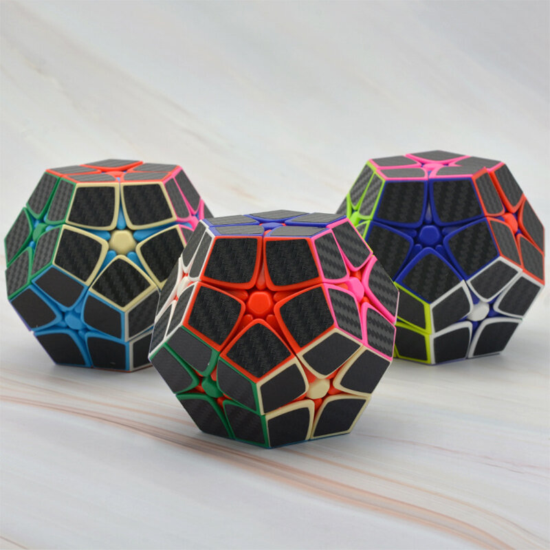 Cubo mágico de fibra de carbono cubo sem cola educacional-brinquedos quebra-cabeça cubo 2x2 velocidade cubo 12 lados cubo mágico brinquedos cubo quebra-cabeça