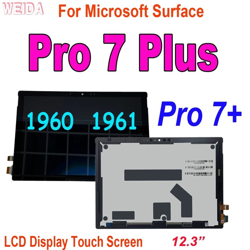 Ensemble écran tactile LCD, 12.3 pouces, pour Microsoft Surface Pro 7 1866 Surface Pro 7 Plus 1960 1961 Pro 7 +, original