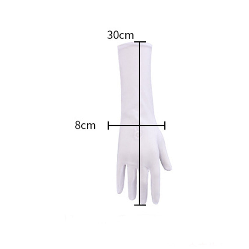 Letnie cienkie haftowane oddychające rękawice do jazdy rękawiczki o średniej długości rękawice przeciwsłoneczne anty UV