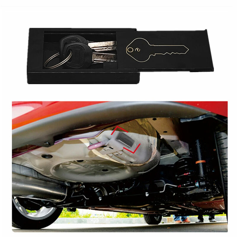 Caixa de chave preta magnética criativa Caixa de armazenamento de chaves para prevenir a perda Esconder secreto Chave escondida portátil do carro