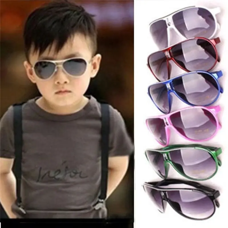 Детские классные детские солнцезащитные очки в пластиковой оправе для мальчиков и девочек