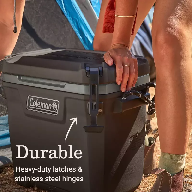 Portable Hard Cooler Brown Walnut Color 28 Quart Ice Box Camping High Performance Ice Chest Freight Free Coolers Beach Outdoor