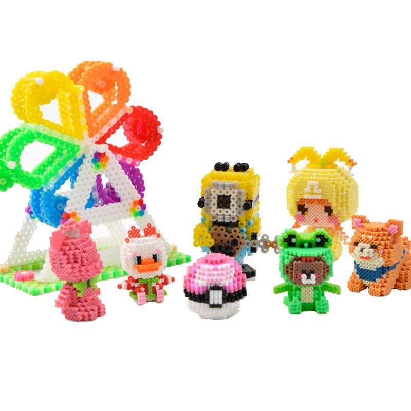 Perler Hama Beads Set for Kids, 3D Puzzle, Iron Beads Toy, Artesanato Artesanal Criativo, Presente DIY, Fusível Beads, Grande Pegboard, 2.6mm