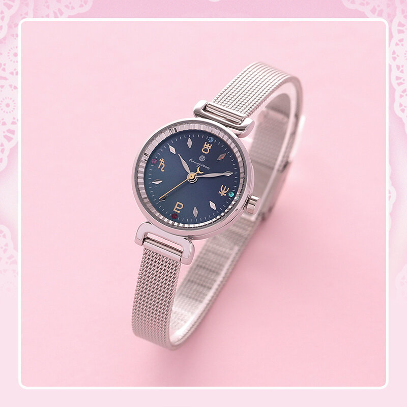 Anime Sailor Moon OST jam tangan Quartz kompak bintang kristal terbatas untuk jam tangan wanita jam tangan Luna hadiah properti Cosplay penggemar