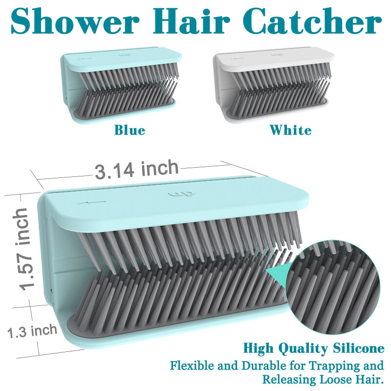 1/2/3PCS Silicone Shower Hair Catcher Wall Mounted Hair Stopper Hair Collector For Sink Bathtub Bathroom Accessories Reusable