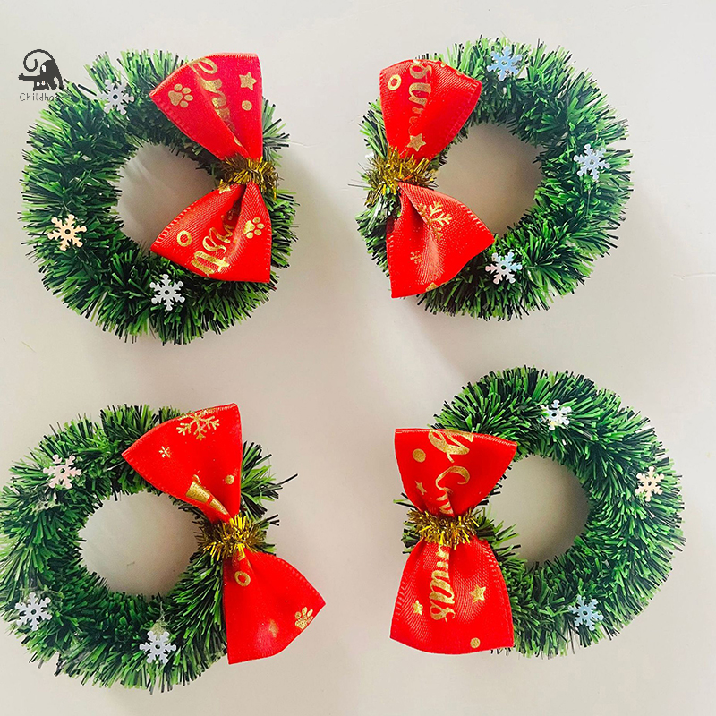 ドールハウスミニチュアクリスマスツリー、スノーマンガーランド、ハッチモデル、ドールハウス装飾、おもちゃ、6.5 cm、8cm