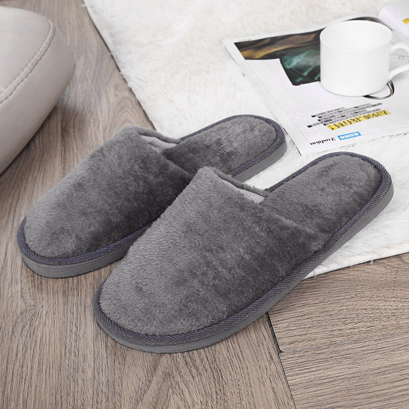 Sandal rumah lembut untuk pria, sandal dalam ruangan mewah musim gugur musim dingin, sandal rumah hangat 2023 anti selip