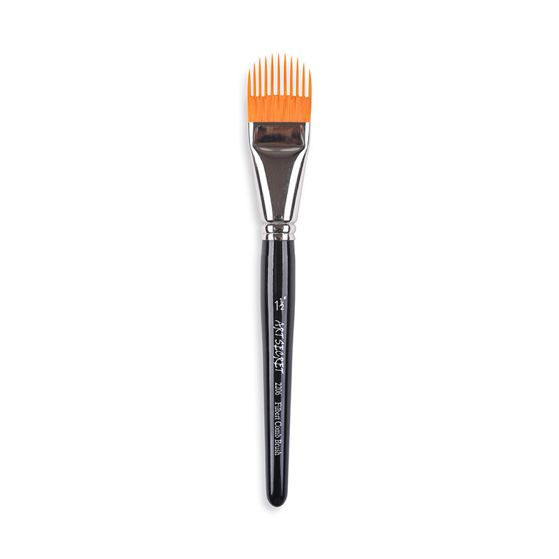 ArtSecret #2206 Filbert Combs Brush For Watercolor Acrylic Painting Korea Nylon Hair Multi-Functional Artist Tools